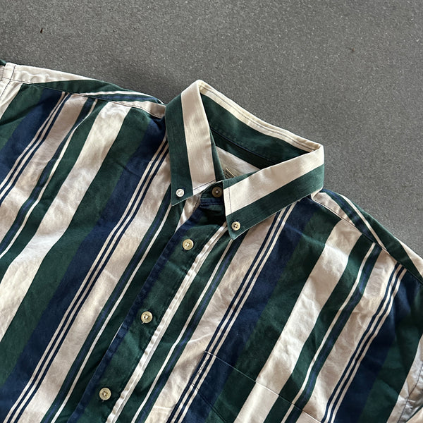 Natural Issue Vertical Striped Button Down Shirt 90's - L hover