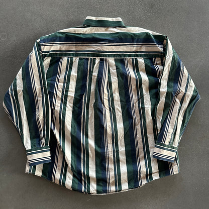 Natural Issue Vertical Striped Button Down Shirt 90's - L