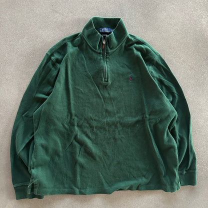 Polo Ralph Lauren 1/4 Zip Sweatshirt Pullover 00's - XL
