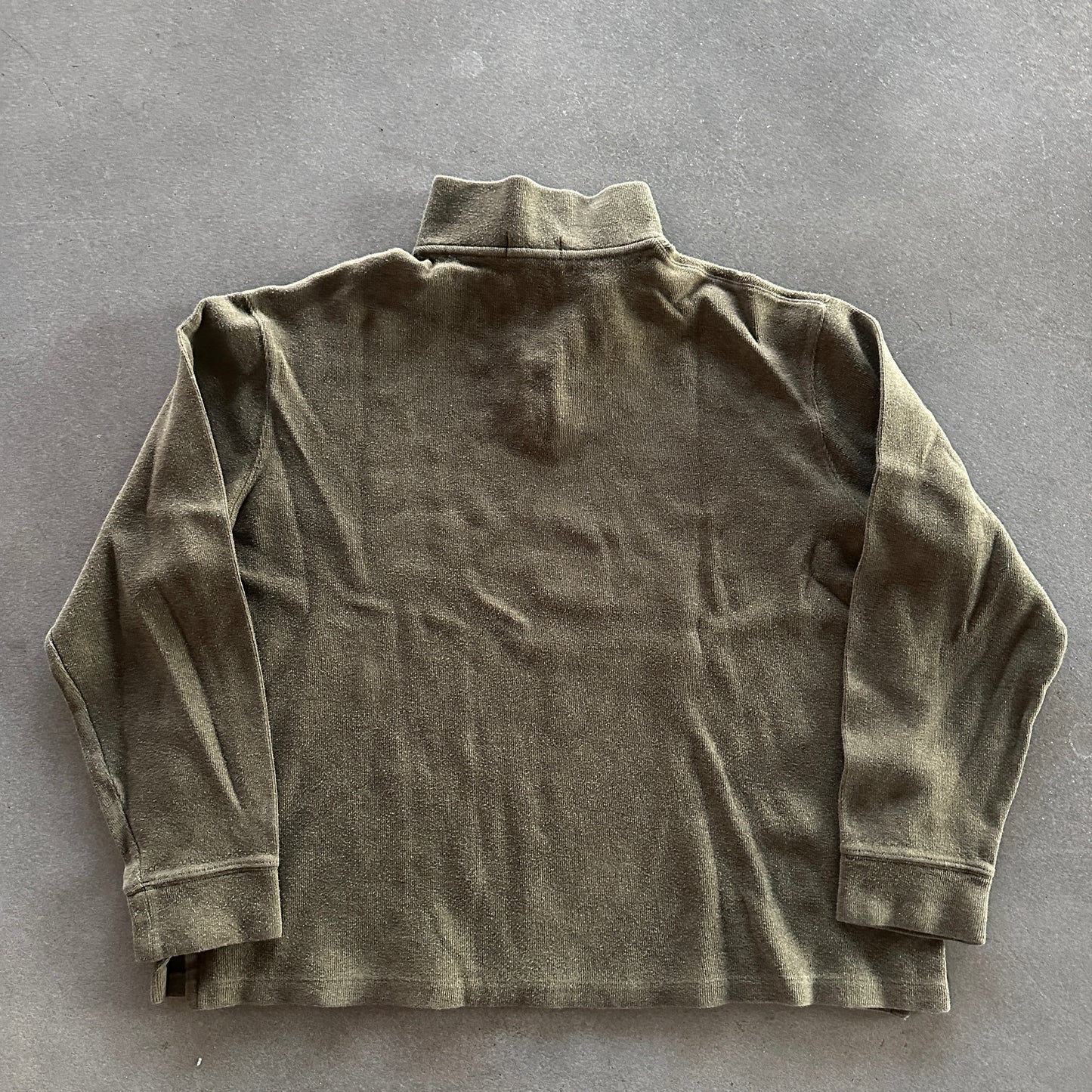 Polo Ralph Lauren 1/4 Zip Pullover Brown Sweatshirt 00's - XL