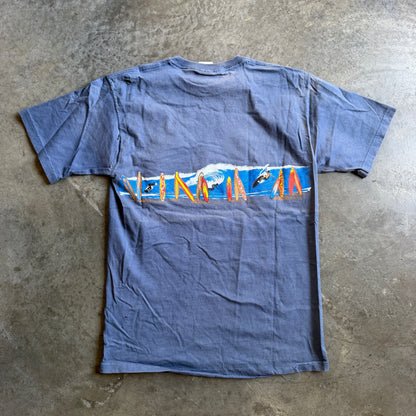 Maui Surfer Wrap Around Distressed Shirt Faded 90's - S