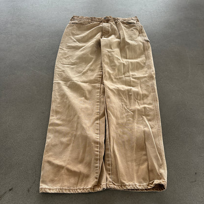 Dickies Faded Distressed Khaki Duck Canvas Pants 00's - 34