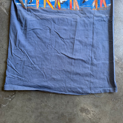 Maui Surfer Wrap Around Distressed Shirt Faded 90's - S