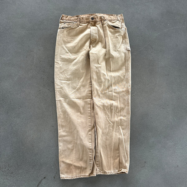 Dickies Faded Distressed Khaki Duck Canvas Pants 00's - 34