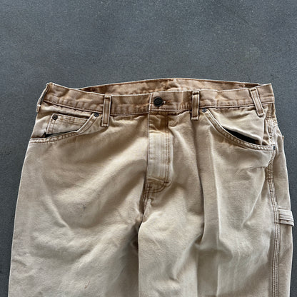 Dickies Faded Distressed Khaki Duck Canvas Pants 00's - 34