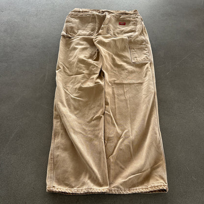 Dickies Faded Distressed Khaki Duck Canvas Pants 00's - 34
