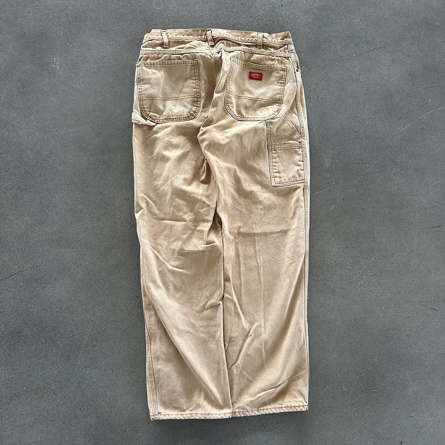 Dickies Faded Distressed Khaki Duck Canvas Pants 00's - 34
