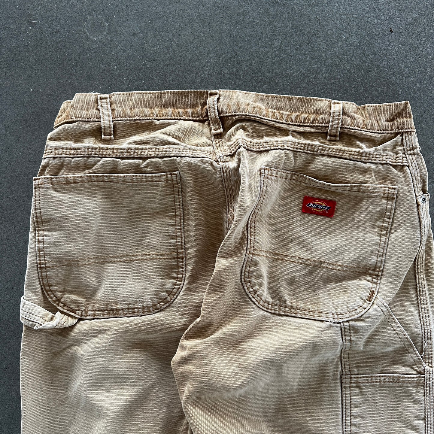 Dickies Faded Distressed Khaki Duck Canvas Pants 00's - 34