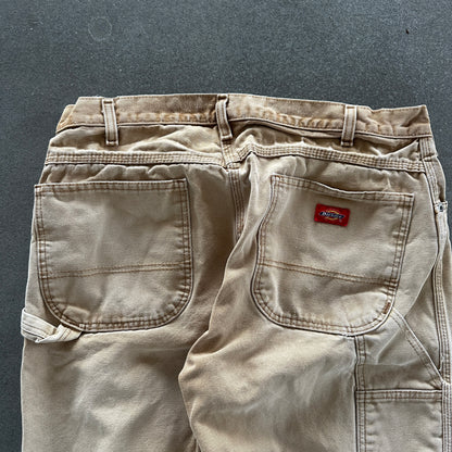 Dickies Faded Distressed Khaki Duck Canvas Pants 00's - 34