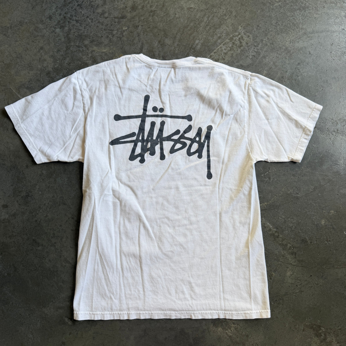 Stussy Basic Double Sided Graphic Tee Shirt 00's - S