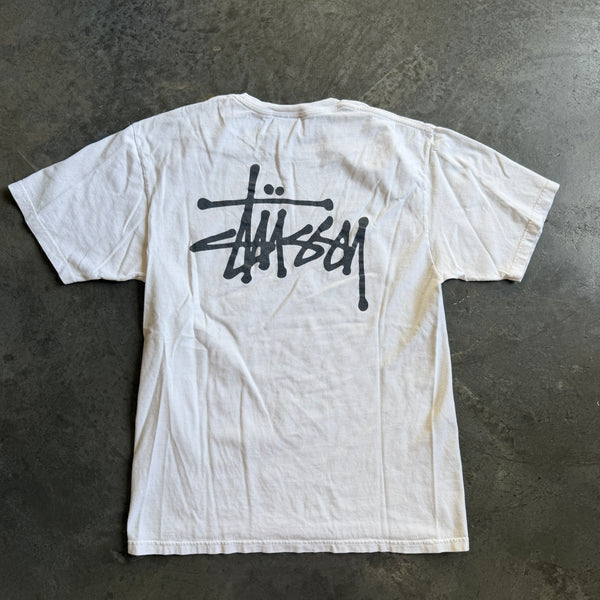 Stussy Basic Double Sided Graphic Tee Shirt 00's - S