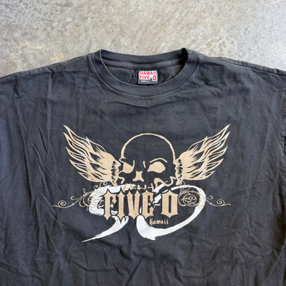 Hawaii Five 0 Surf Company Skull Graphic Shirt 00's - 2XL