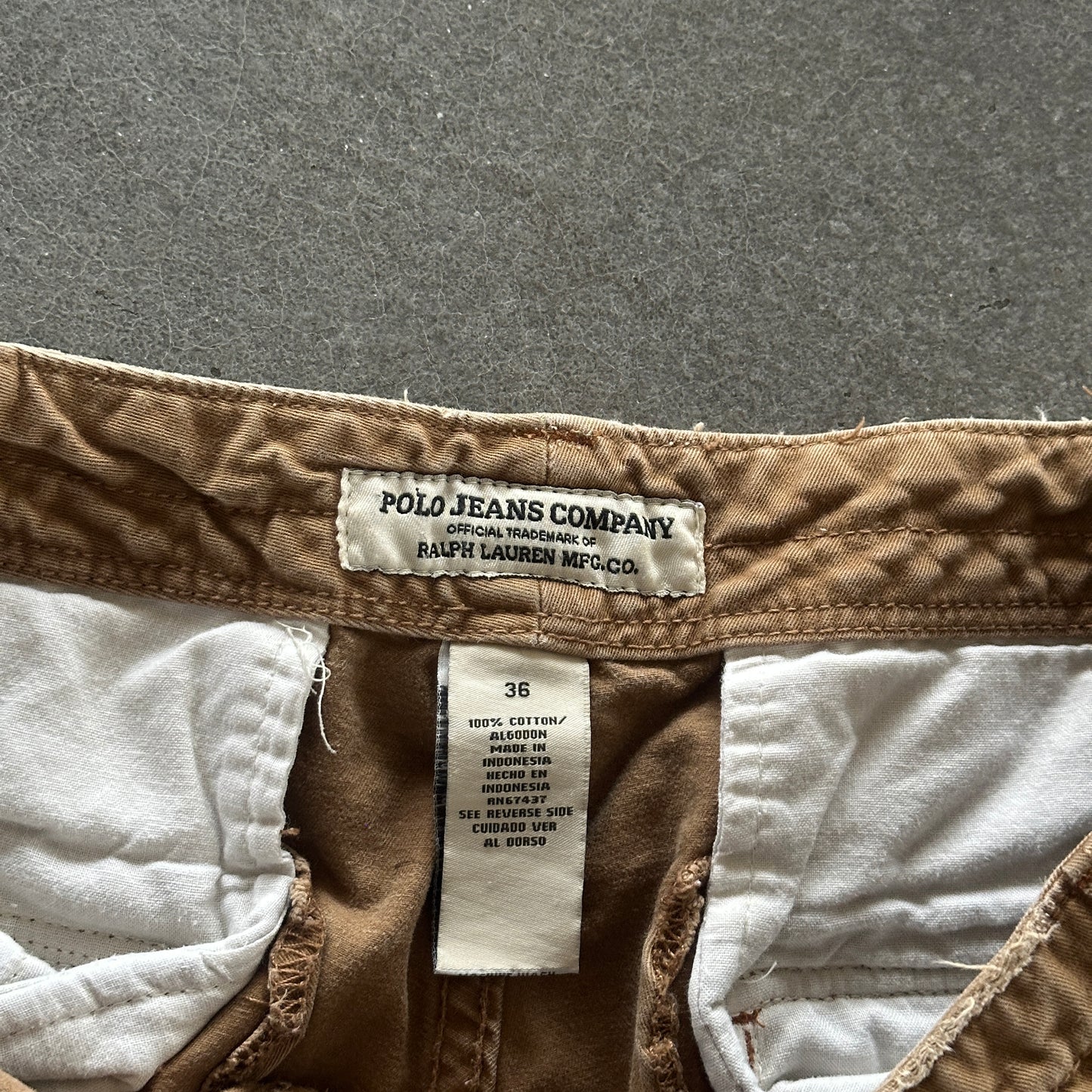 Polo Ralph Lauren Military Surplus Cargo Shorts Paratrooper Baggy 90's - 36