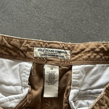 Polo Ralph Lauren Military Surplus Cargo Shorts Paratrooper Baggy 90's - 36