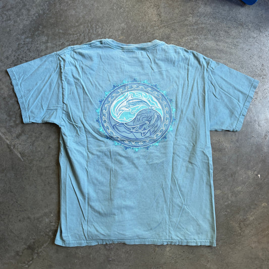 Faded Double Sided Graphic Shirt Dolphins 00's - L