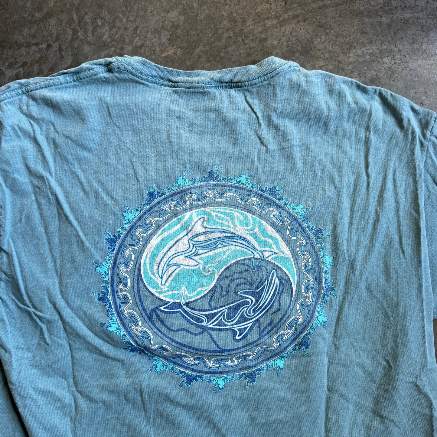Faded Double Sided Graphic Shirt Dolphins 00's - L