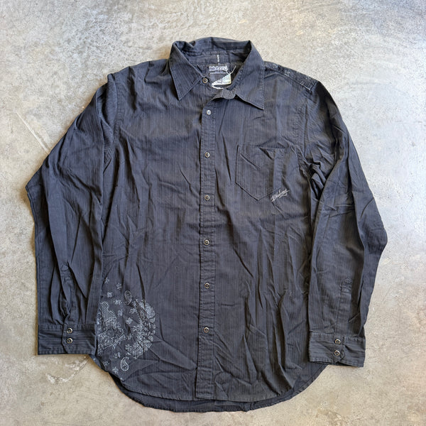 Billabong Y2K Graphic Print Button Up Shirt Long Sleeve 00's - L