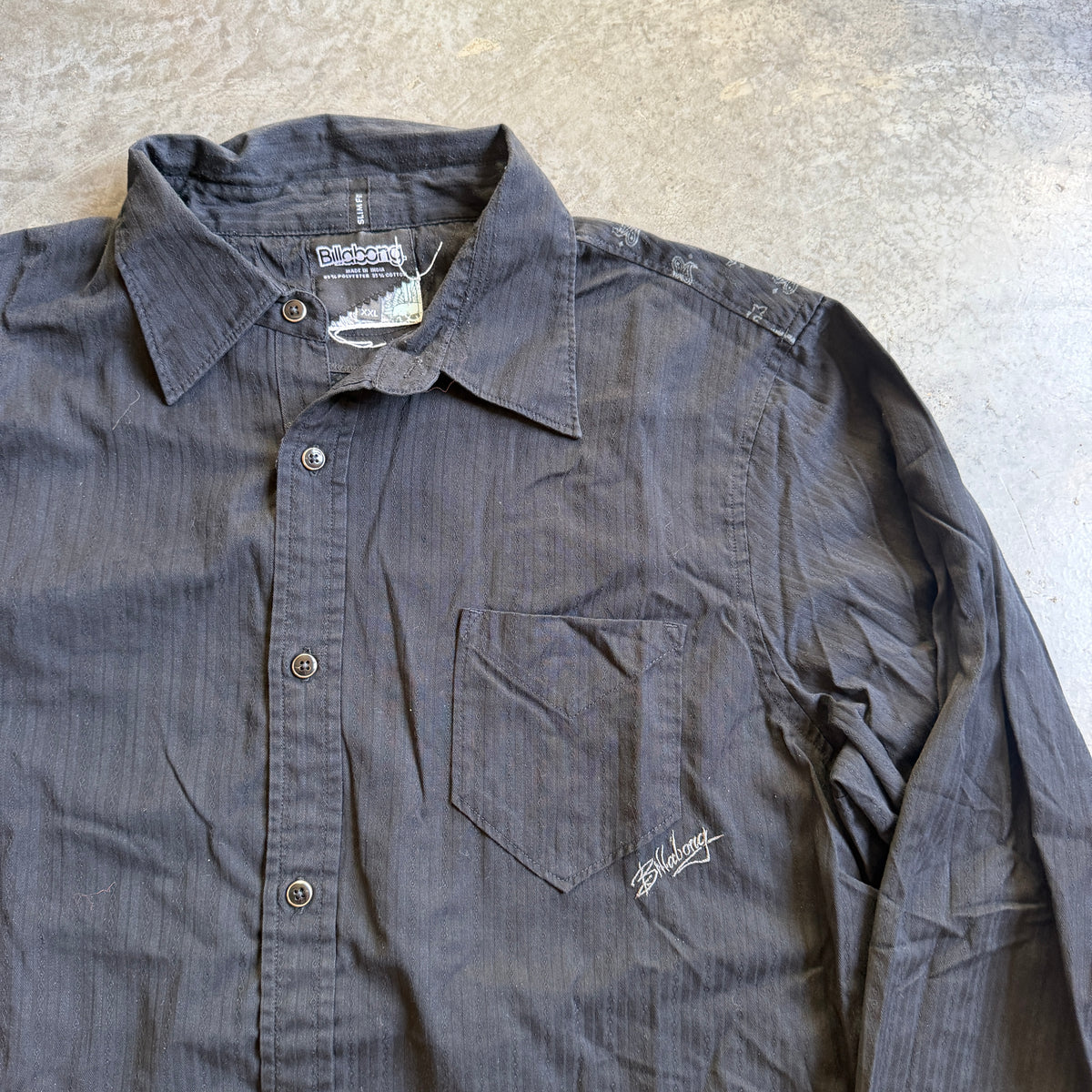 Billabong Y2K Graphic Print Button Up Shirt Long Sleeve 00's - L