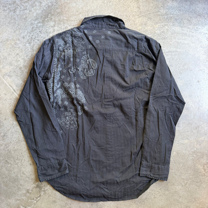 Billabong Y2K Graphic Print Button Up Shirt Long Sleeve 00's - L
