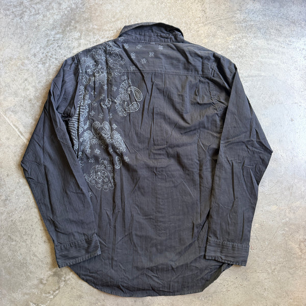 Billabong Y2K Graphic Print Button Up Shirt Long Sleeve 00's - L hover