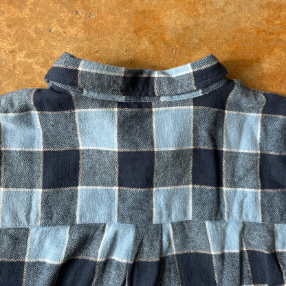Levis SilverTab Plaid Check Blue Long Sleeve Flannel Shirt