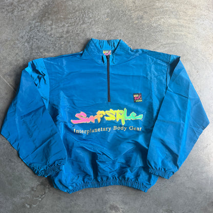 Surf Style Iridescent Shiny Windbreaker Interplanetary Body Gear 90's - OS
