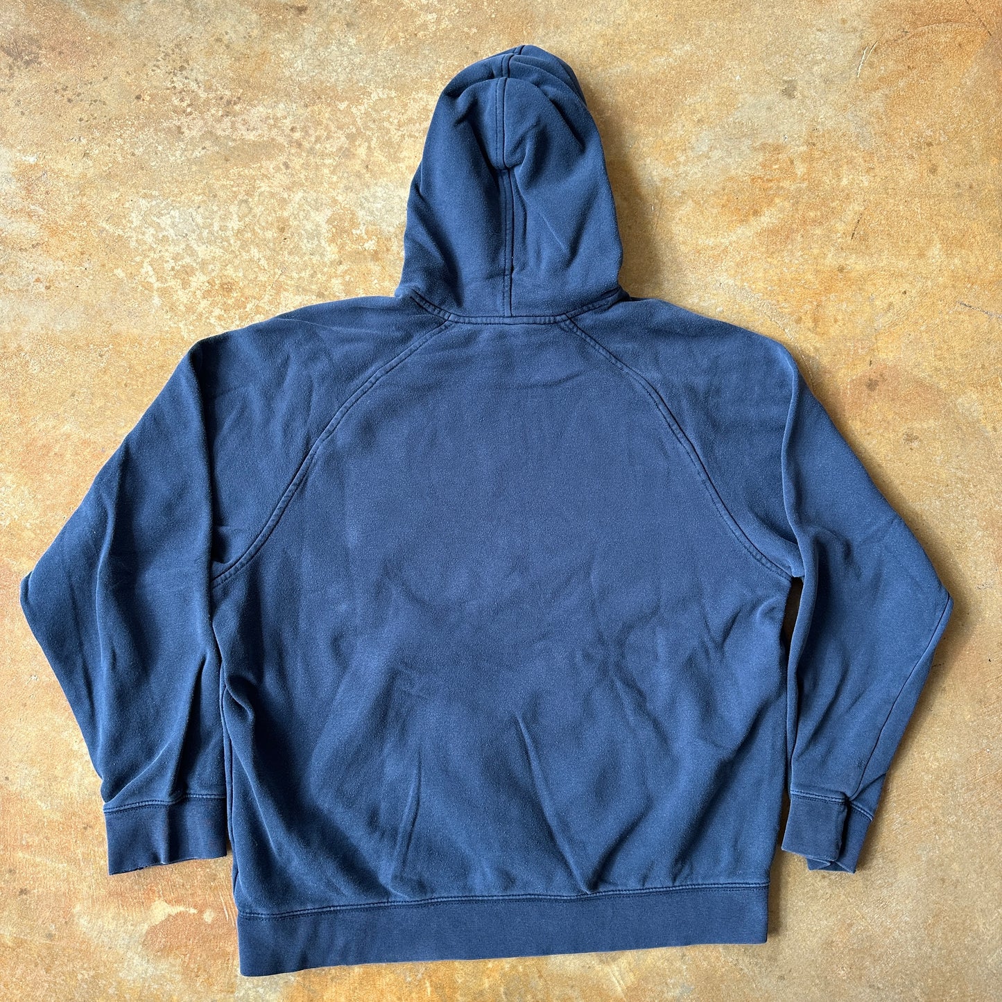 Nike Hoodie Sweatshirt Mini Swoosh Faded Blue Gray Tag 00's - L