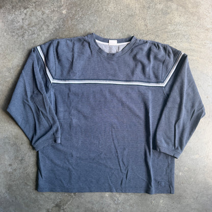 Xtreme Gear Surf Striped Waffle Knit Sweater Shirt Y2K 00's - XL