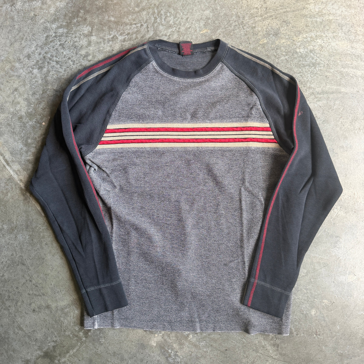 Modern Culture Y2K Surf Stripe Sweater Long Sleeve Shirt 00's - S