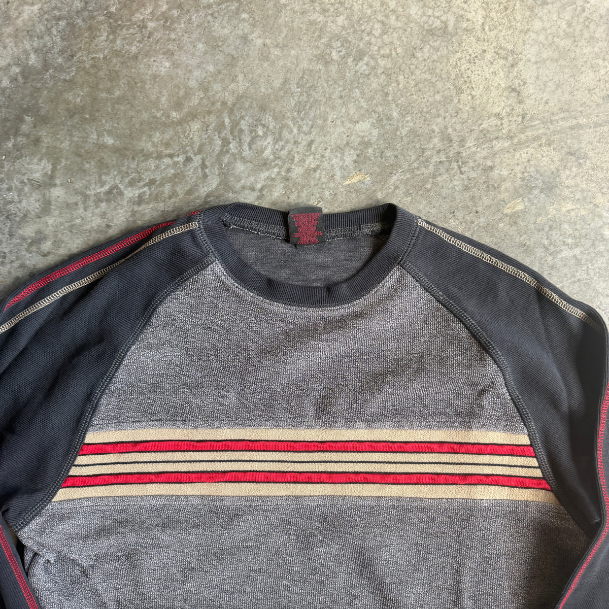 Modern Culture Y2K Surf Stripe Sweater Long Sleeve Shirt 00's - S
