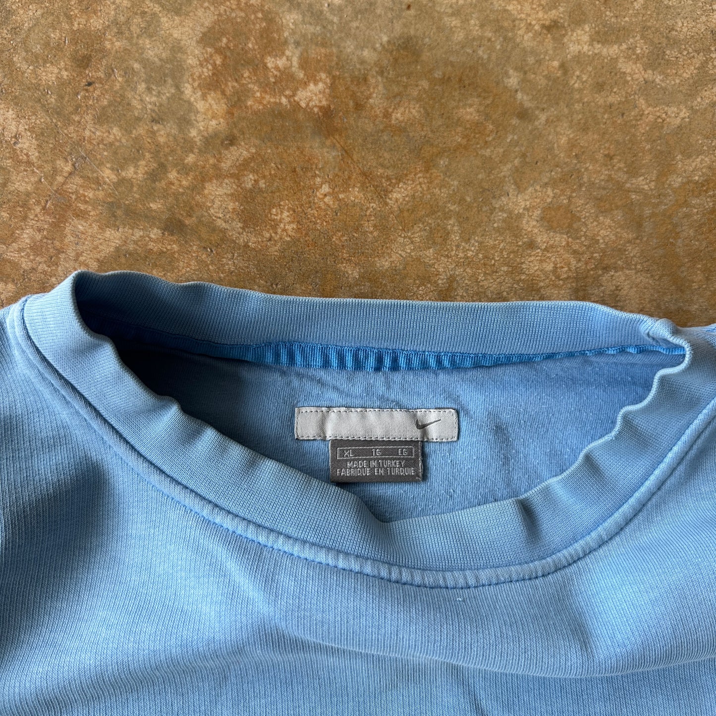Nike Light Blue Crewneck Oversized Sweatshirt Silver Tag 00's - XL
