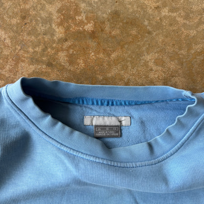 Nike Light Blue Crewneck Oversized Sweatshirt Silver Tag 00's - XL