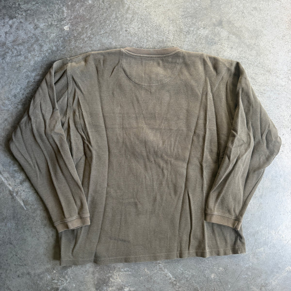 Cherokee Waffle Knit Stripe Surf Sweater Long Sleeve Shirt 00's - XL hover