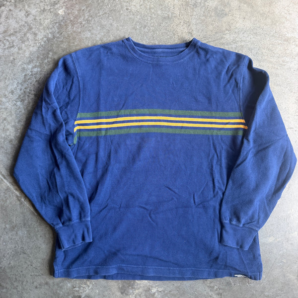 American Eagle Stripe Stripe Sweater Long Sleeve Pullover 00's - XL