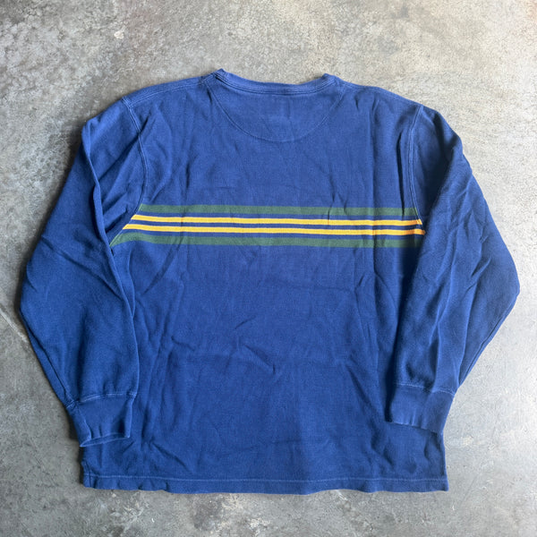 American Eagle Stripe Stripe Sweater Long Sleeve Pullover 00's - XL hover