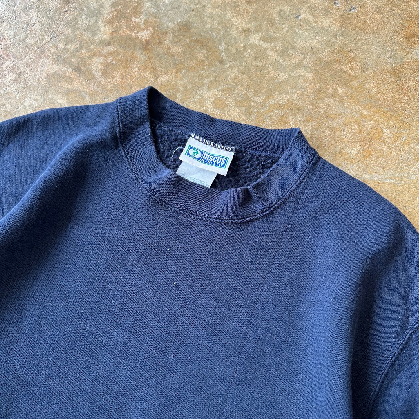 Discus Athletic Crewneck Sweatshirt Blank Navy Blue 90's - M