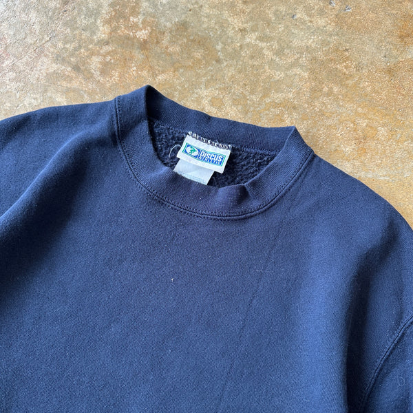 Discus Athletic Crewneck Sweatshirt Blank Navy Blue 90's - M hover
