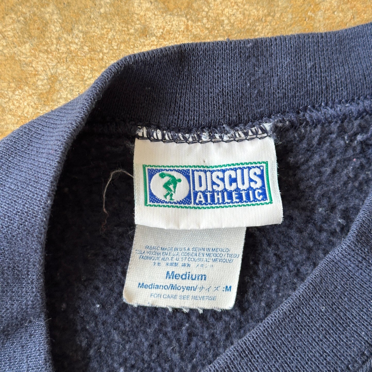 Discus Athletic Crewneck Sweatshirt Blank Navy Blue 90's - M