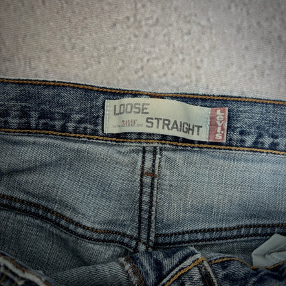 Levis 569 Baggy Skater Distressed Jeans Medium Wash 00's - 34
