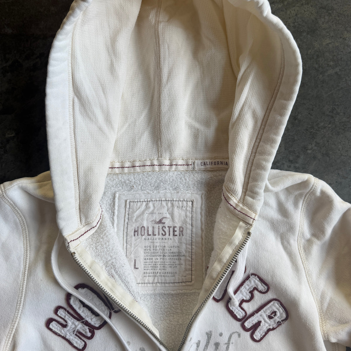 Hollister Surf Team Hooded Full Zip Jacket Y2K 00's - Womens S