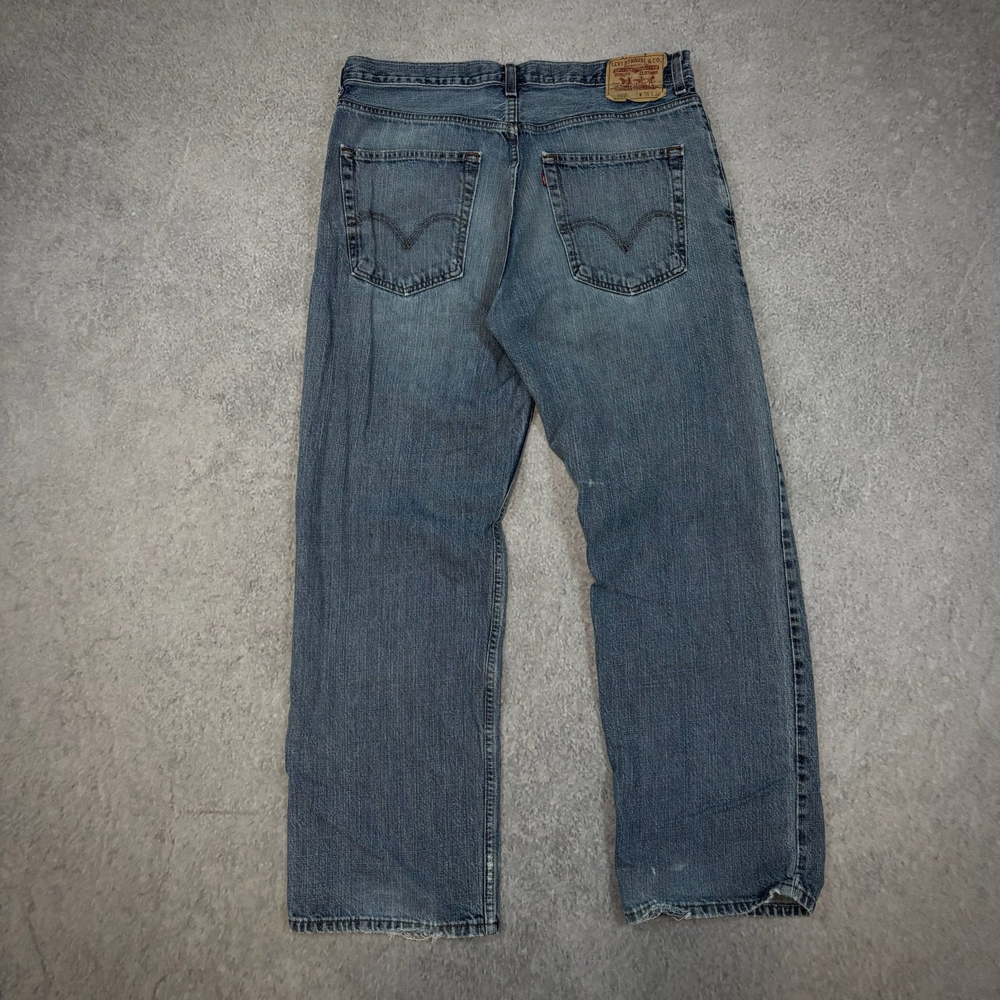 Levis 569 Baggy Skater Distressed Jeans Medium Wash 00's - 34
