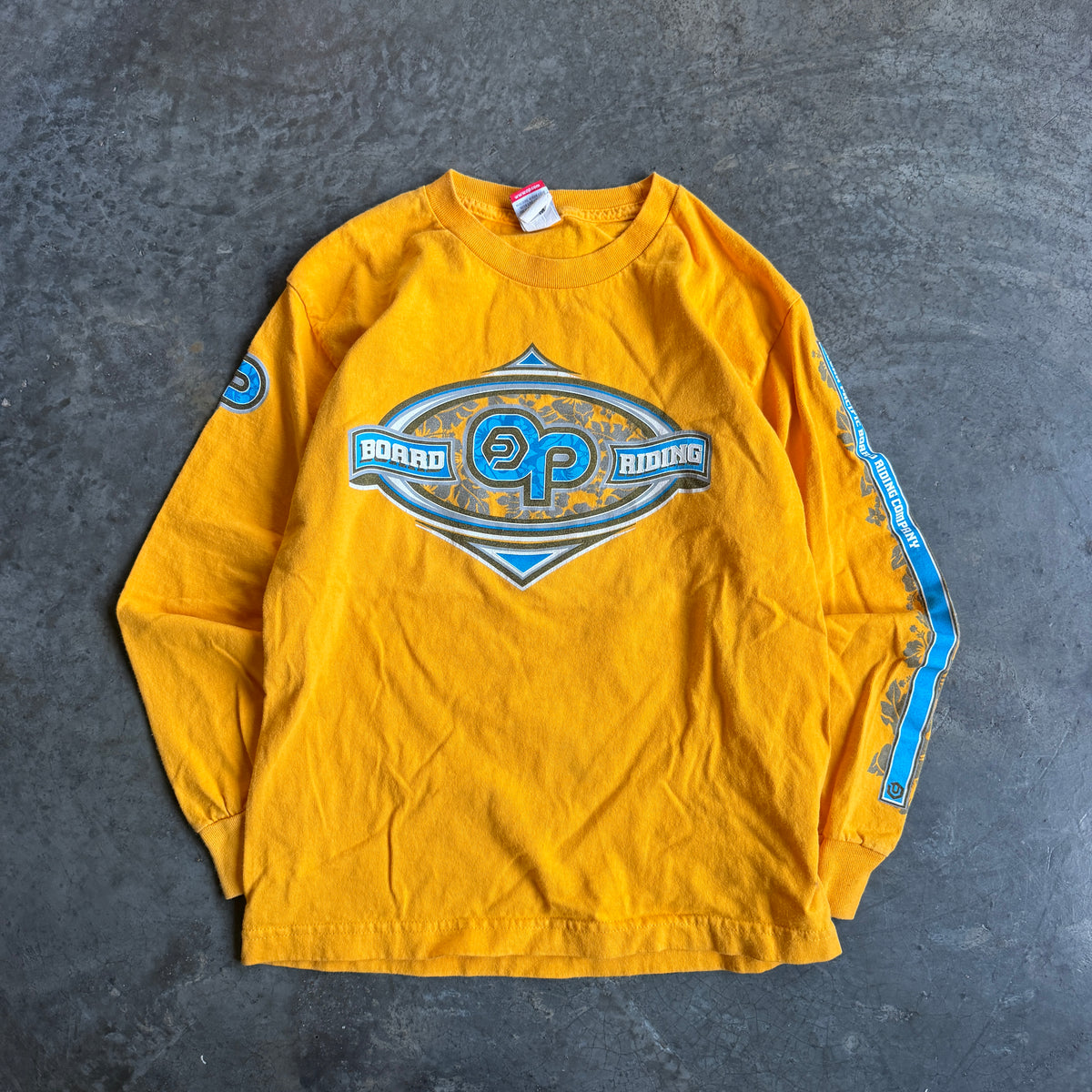 Ocean Pacific Board Riding Co Quad Hit Long Sleeve Shirt 90's - Youth M