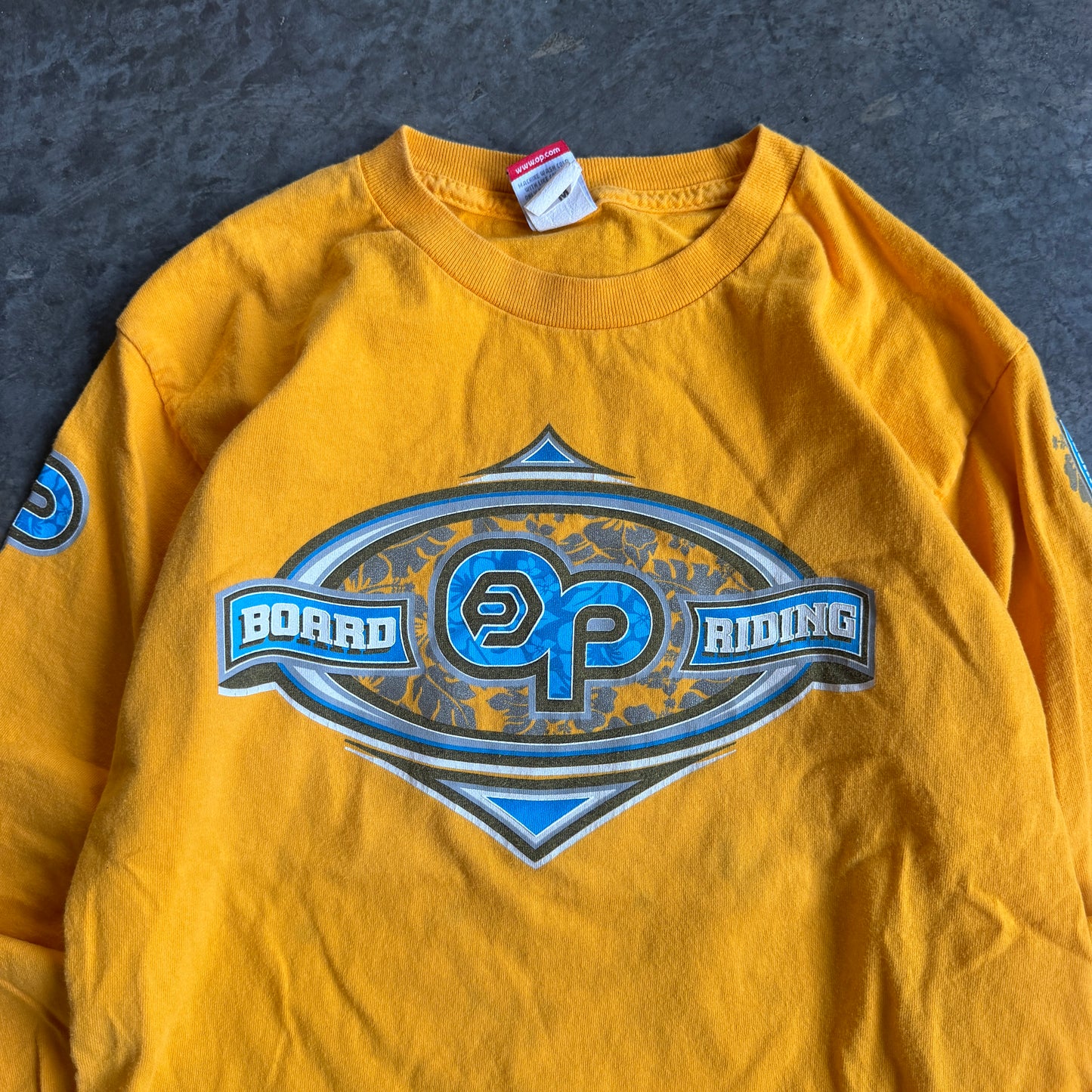 Ocean Pacific Board Riding Co Quad Hit Long Sleeve Shirt 90's - Youth M