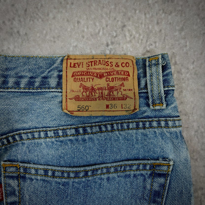 Levis 560 Light Wash Baggy Skater Jeans 00's - 32