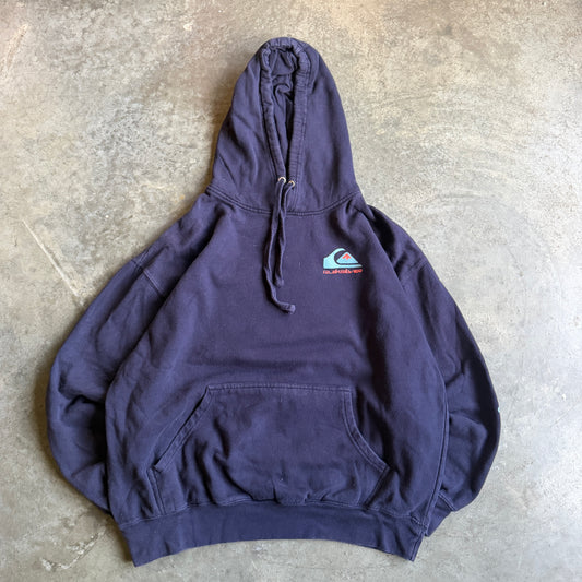 Quiksilver Sleeve Spellout Oversized Hoodie 00's - XL