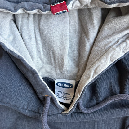 Old Navy Surf Embroidered Hoodie Sweatshirt Faded 90's - L