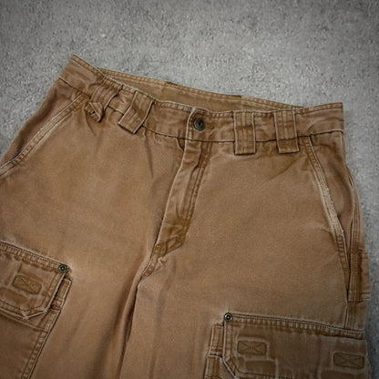 Duluth Trading Co Distressed Faded Heavyweight Canvas Baggy Cargo Pants 00's - 30