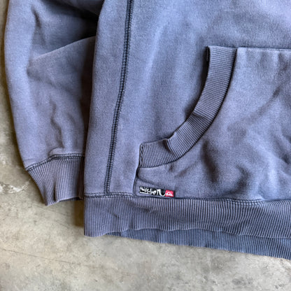 Quiksilver Two Tone Thermal Lined Hoodie Faded Sweatshirt Tri Hit 00's - L