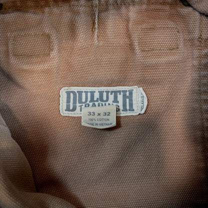 Duluth Trading Co Distressed Faded Heavyweight Canvas Baggy Cargo Pants 00's - 30