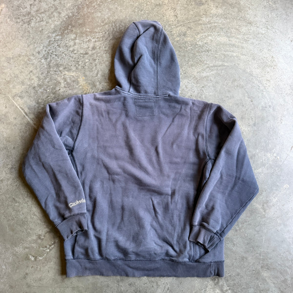 Quiksilver Two Tone Thermal Lined Hoodie Faded Sweatshirt Tri Hit 00's - L hover
